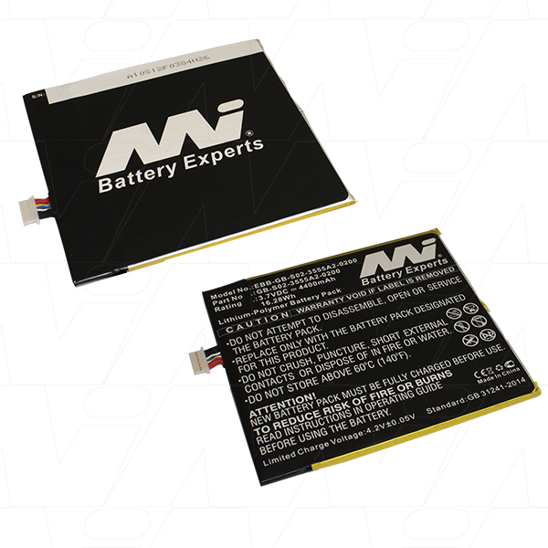 MI Battery Experts EBB-GB-S02-3555A2-0200